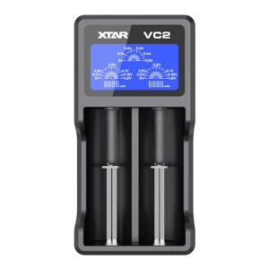Amass XTAR VC2 universal oplader til Li-Ion batteri med LCD