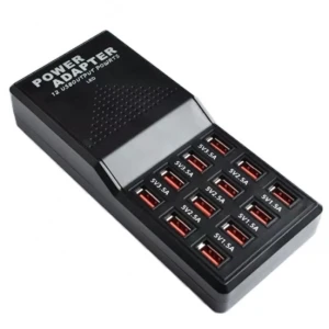 satkit USB-oplader 12 porte 5V 30A - hurtig opladning til smartphones og tablets