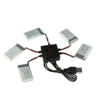 USB-oplader til 5 batterier samtidig til Syma X5C quadcopter og kompatible modeller