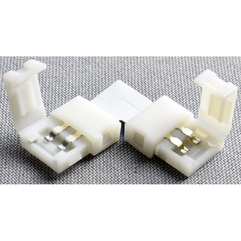 LED L-formet connector 2 pin 10mm 5050 til LED-strips YourLed