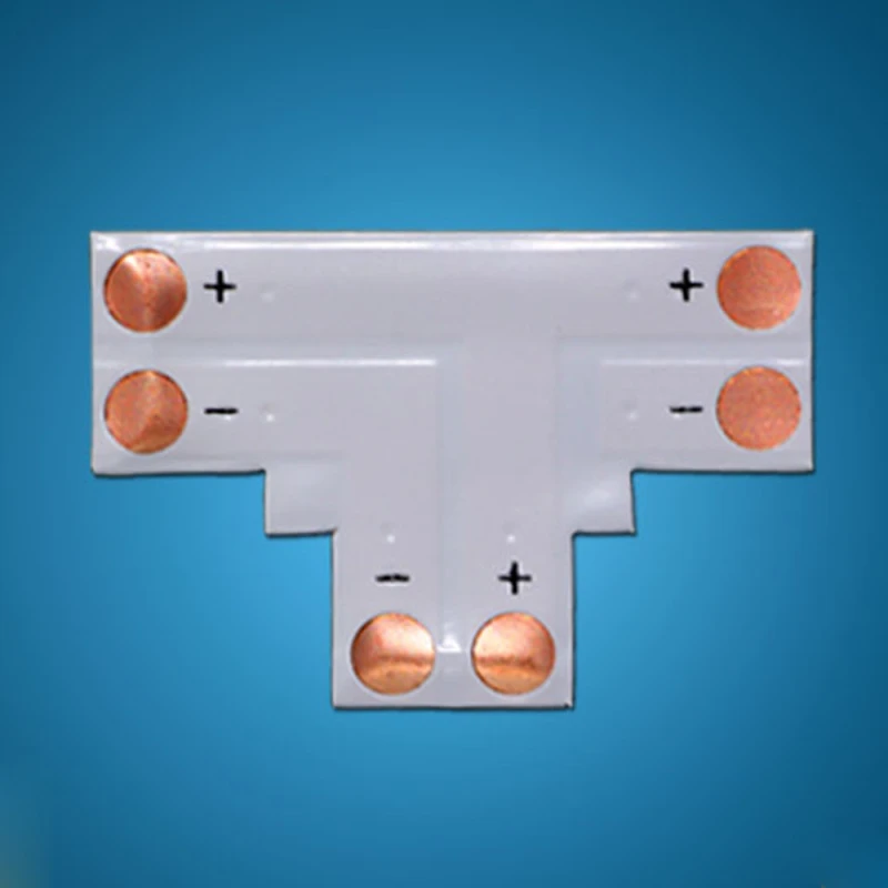 T-formet connector 3528 8mm 2-pin til RGB LED-stribe