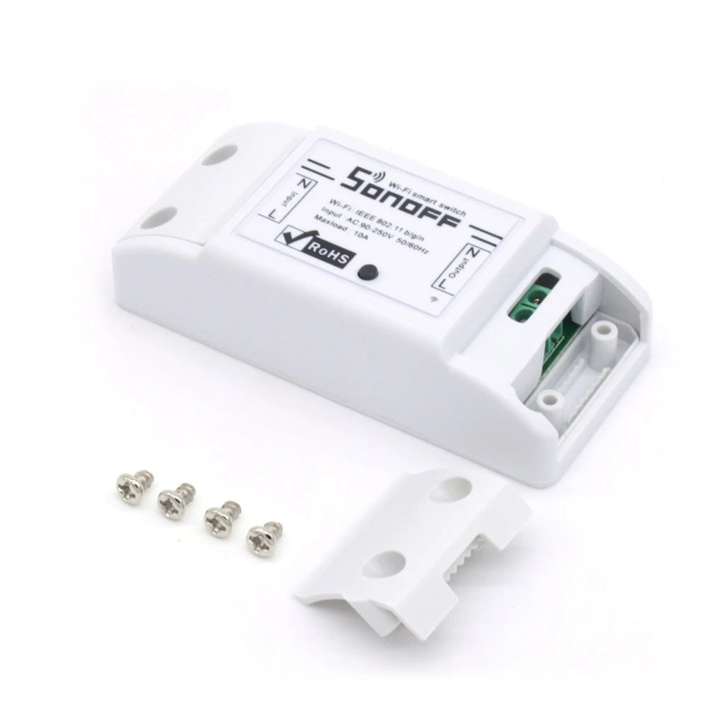 Conmutador WiFi Sonoff Basic instalado para automatización del hogar