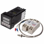 Digital temperaturregulator Rex C100 med SSR 40A og K-termoføler 0-400º