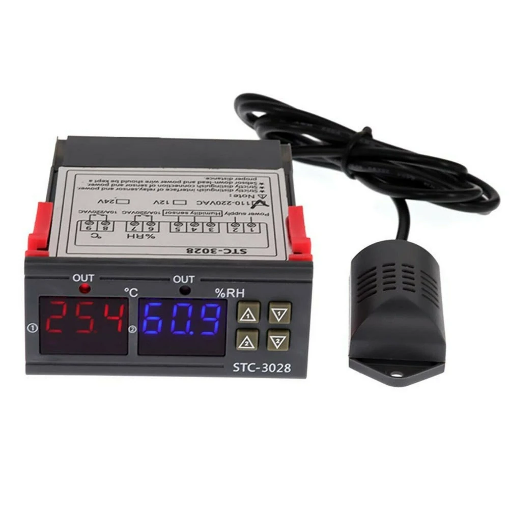 Digital temperatur- og fugtighedscontroller STC-3028 220V