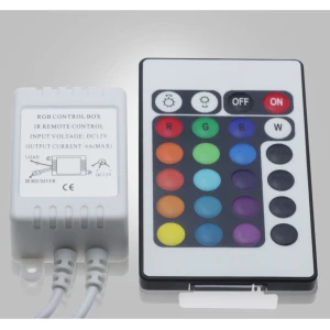RGB LED strip controller med IR-fjernbetjening 24 knapper YourLed