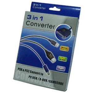 3-i-1 adapter til PS/PS2-controllere til USB, GameCube og Xbox - Mayflash
