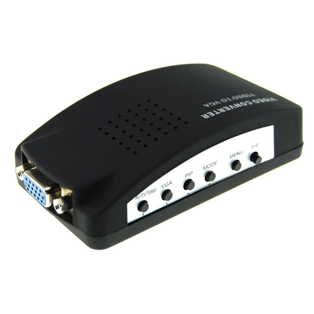 Dispositivo convertidor señal Video/S-Video a VGA para monitores de PC