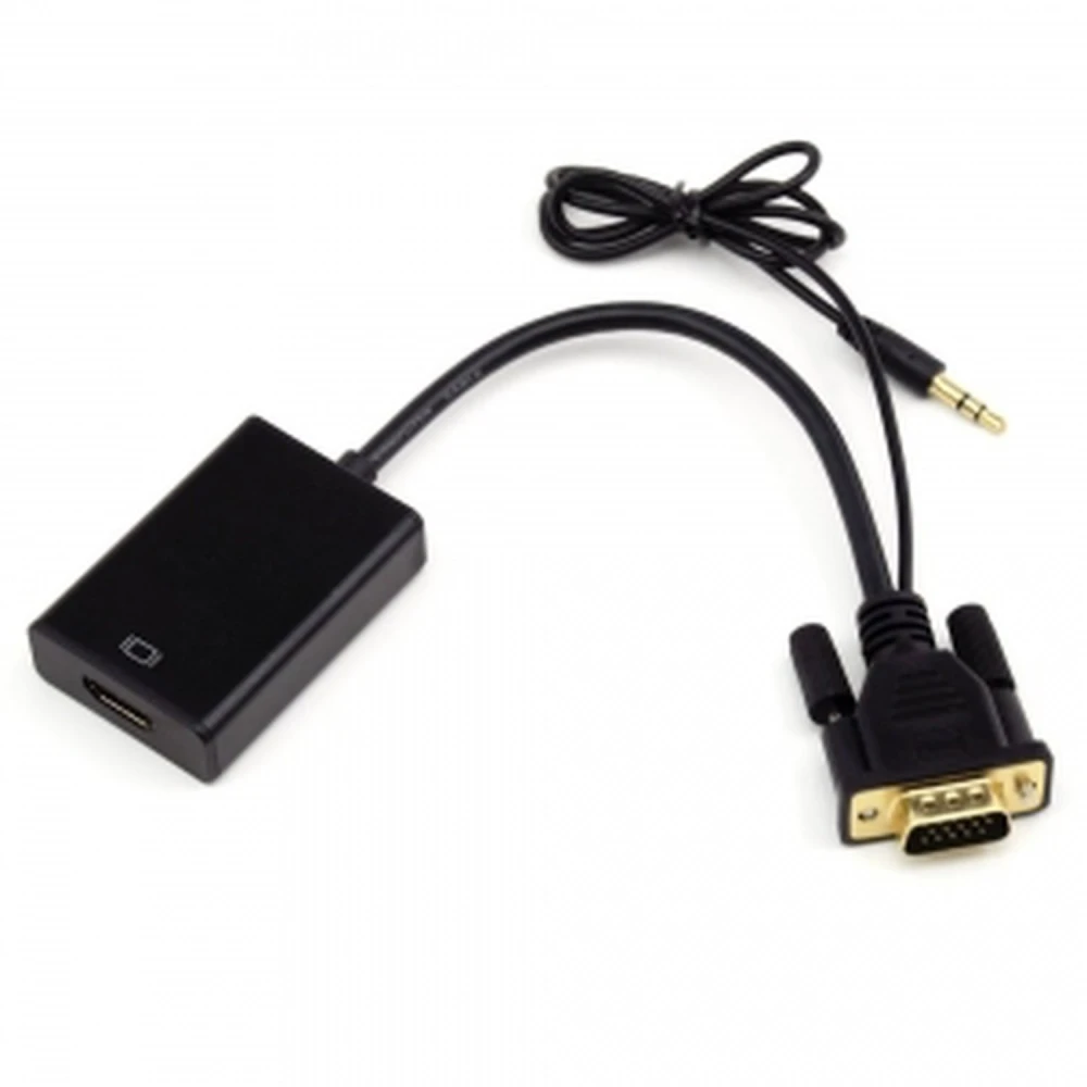 VGA til HDMI-konverter med lyd til video og integreret lyd