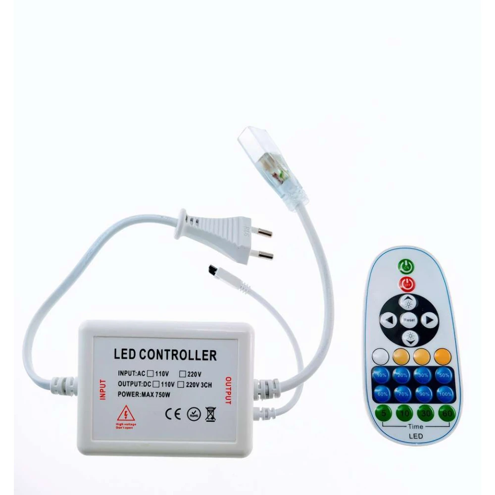 LED-dæmper til 220v LED-stribe med fjernbetjening