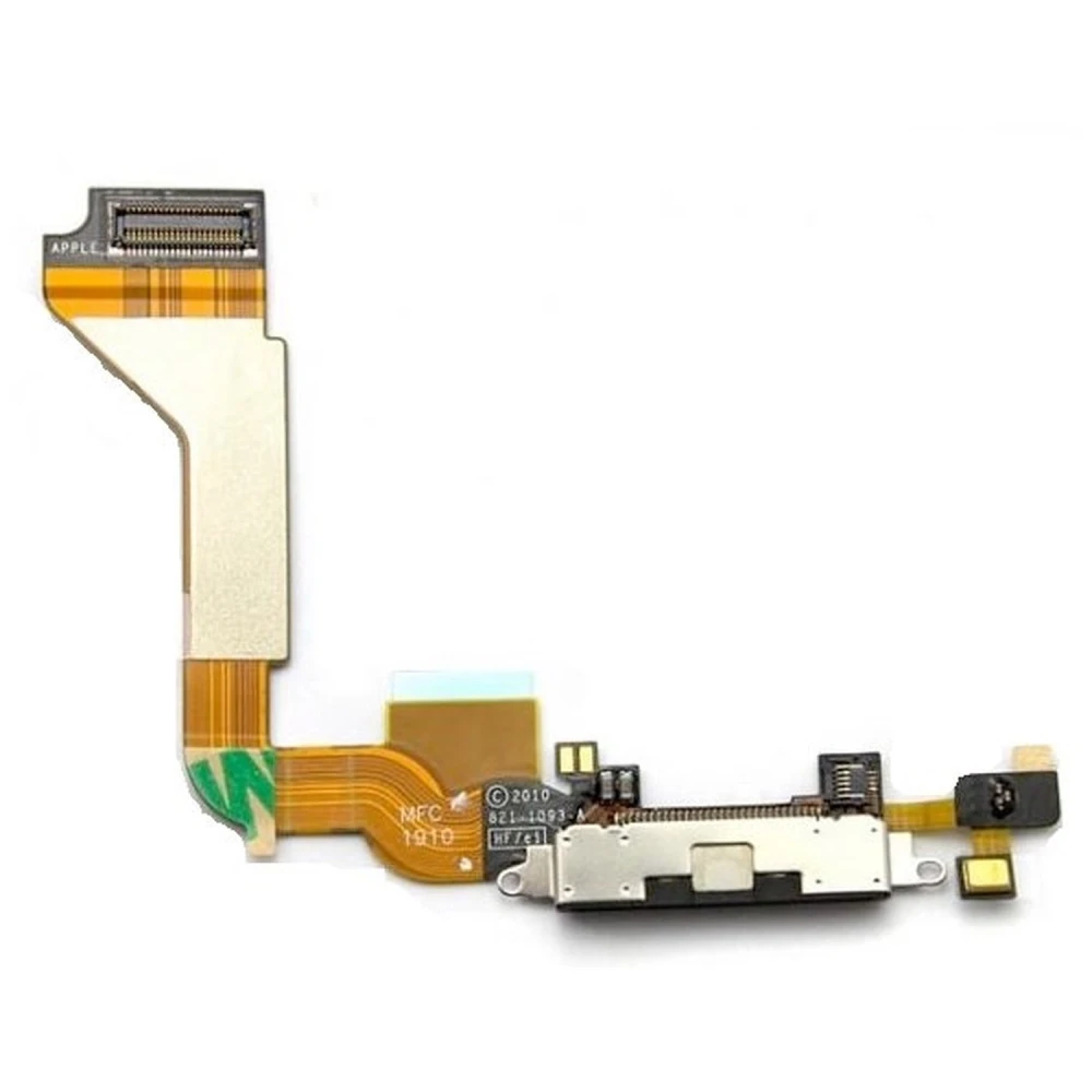 Dock connector til iPhone 4G sort - kompatibel reservedel