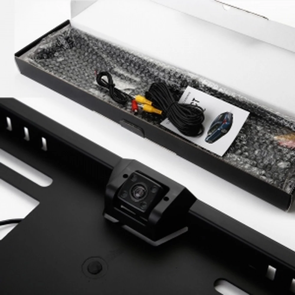 E315 4LED nummerpladeramme med bakkamera og nattesyn til bil