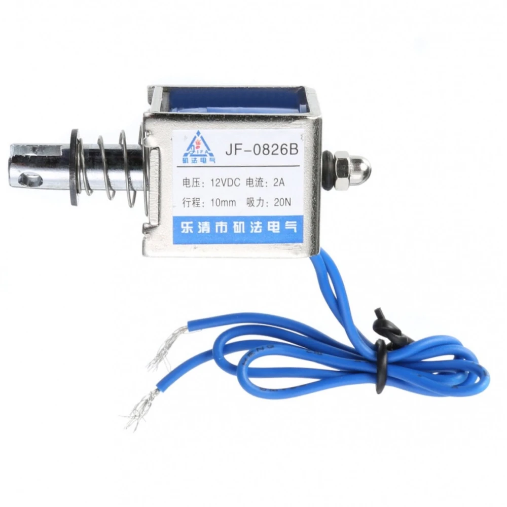 Solenoid push-pull 12Vdc JF-0826B med fjederretur til Arduino