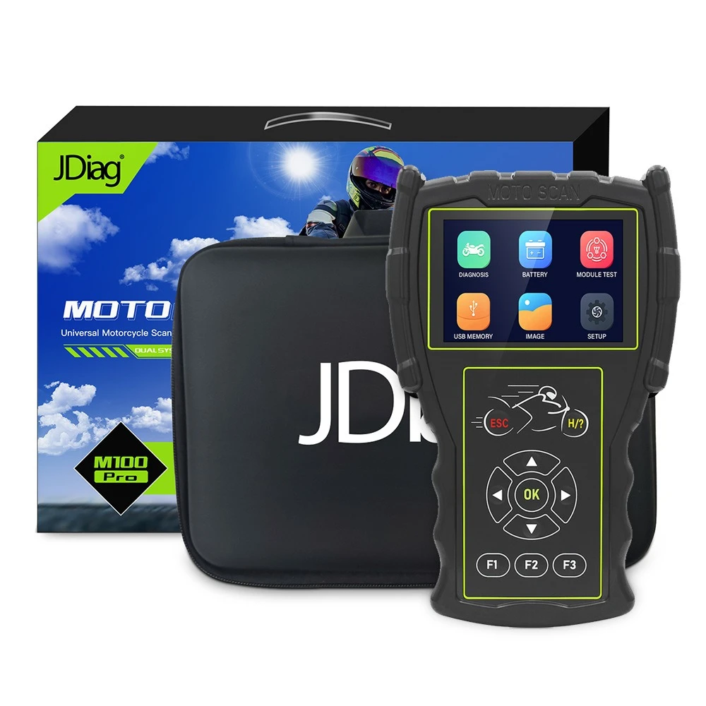 OBD motorcykel diagnose scanner JDiag M100 Pro til KTM, Honda, Yamaha, Kawasaki og BMW