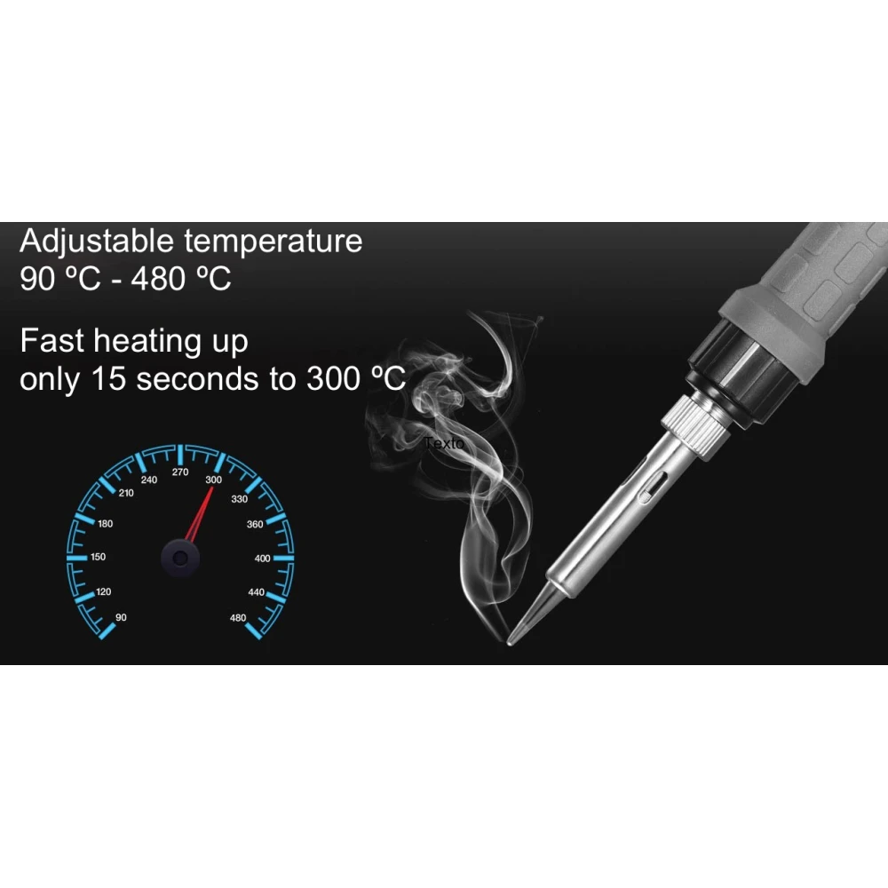 Mlink S1 digital loddekolbe 60W med LED-display og temperatur-lås