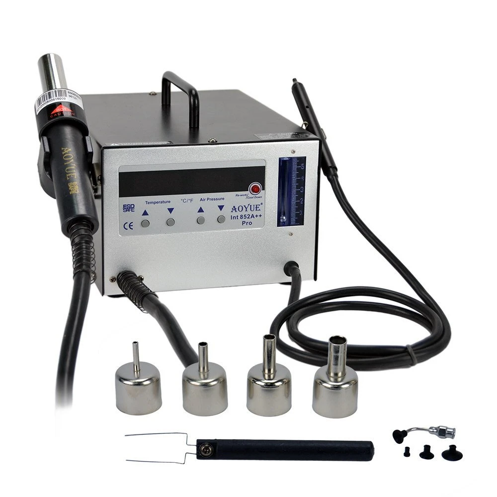 Digital varmepistol-loddekolbe Aoyue 852A++ med mikroprocessorstyring