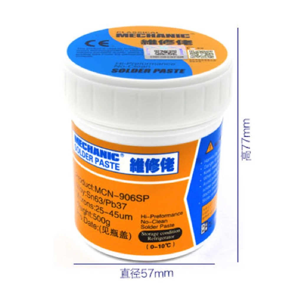 Loddepasta Mechanic MCN-906SP Sn63/Pb37 (10CC - 500GR)