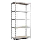 Metallreol 180x90x40 cm robust og alsidig med 5 hylder