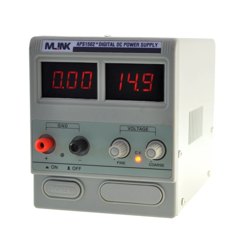 Justerbar strømforsyning 15V 2A med digitalt display Mlink APS1502+