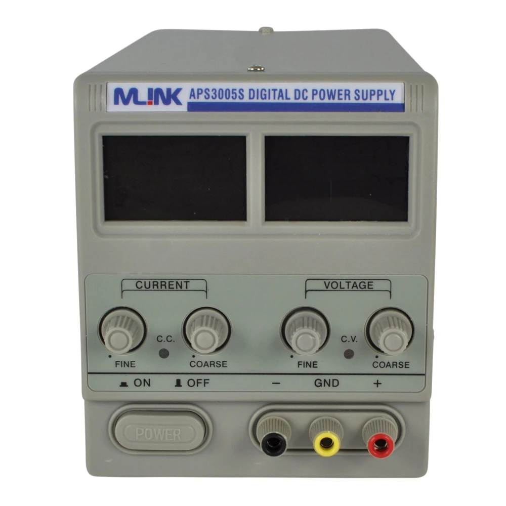 Justerbar strømforsyning 30V 5A Mlink APS3005S med display