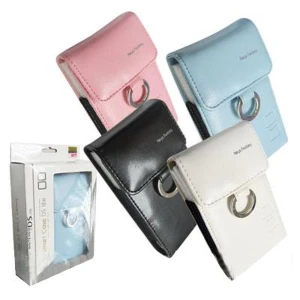 Læderetui til NDS Lite navy blå - Smart Case DS Lite taske med ring