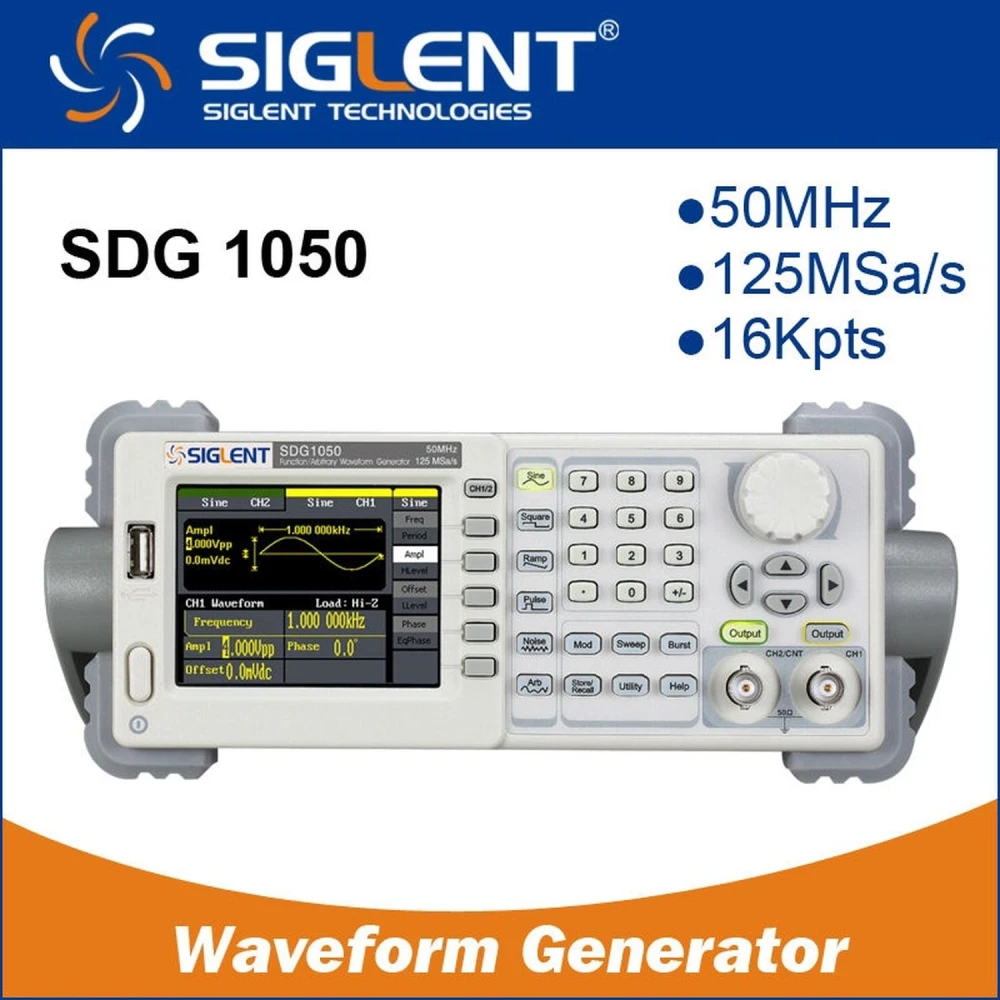 Siglent SDG1050 50MHz funktionsgenerator - høj præcision og ydeevne