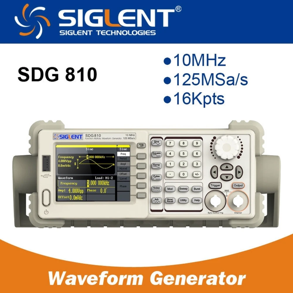 Siglent SDG810 10MHz arbitrær funktionsgenerator til elektronik