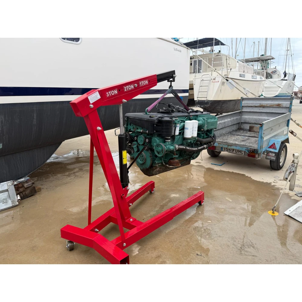 Hydraulisk værkstedskran 3 ton til løft af motorer og tungt udstyr