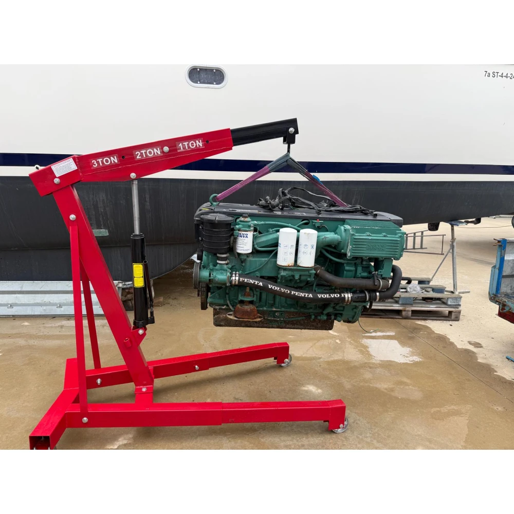 Hydraulisk værkstedskran 3 ton til løft af motorer og tungt udstyr