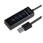 USB 3.0 hub med 4 porte, kontakt og høj hastighed til PC og Mac