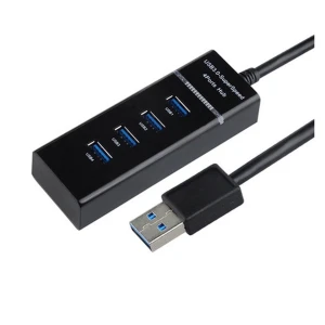USB 3.0 hub med 4 porte, kontakt og høj hastighed til PC og Mac