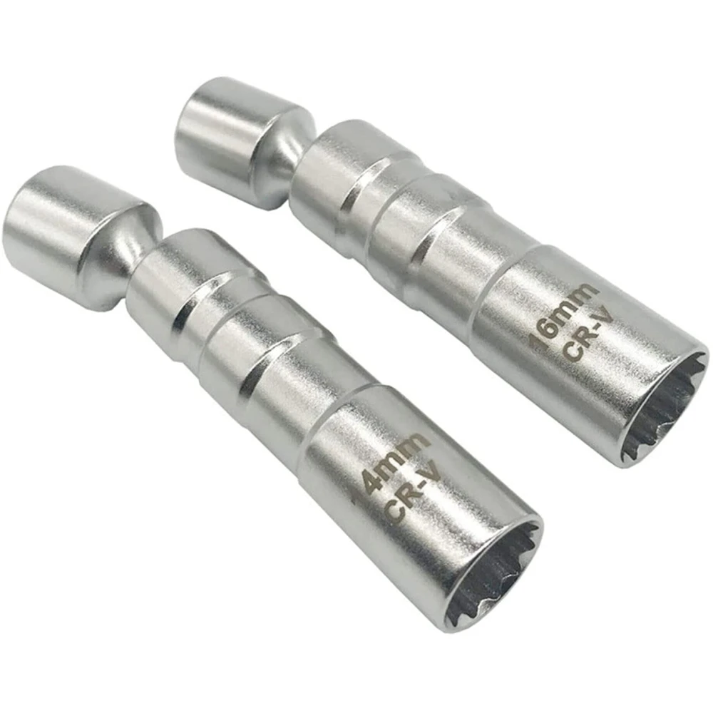 Sæt med 2 fleksible magnetiske tændrørs topnøgler 14 mm og 16 mm TSX TOOL
