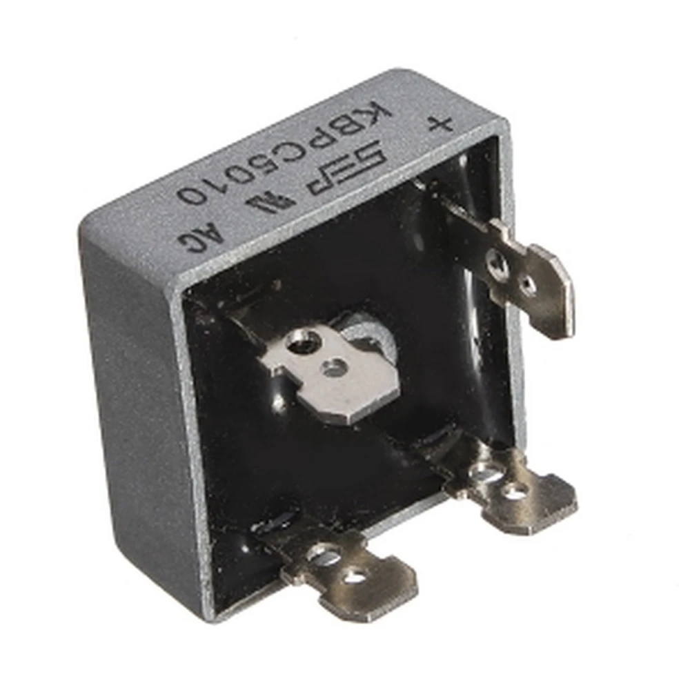KBPC5010 ensretterbro 1000V 50A med terminaler 6,4x0,8mm til elektronik