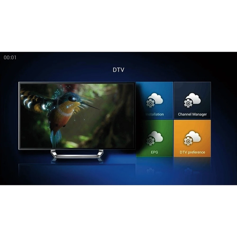 Kii Pro dobbelt tuner DVB-S2 DVB-T2 Android TV Box 2GB/16GB 4K