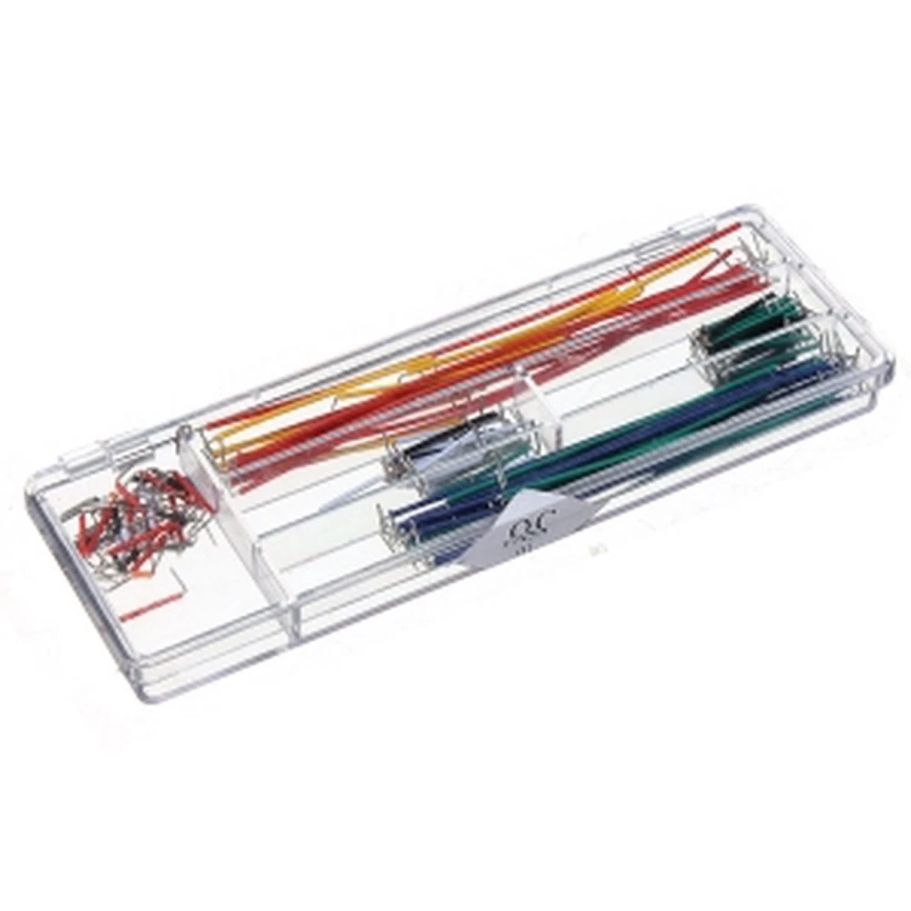 Kit med 140 jumpere til breadboard med plastkasse til Arduino-projekter