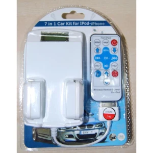 Bilkit til iPod og iPhone 3G - 7-i-1 med FM-sender og oplader