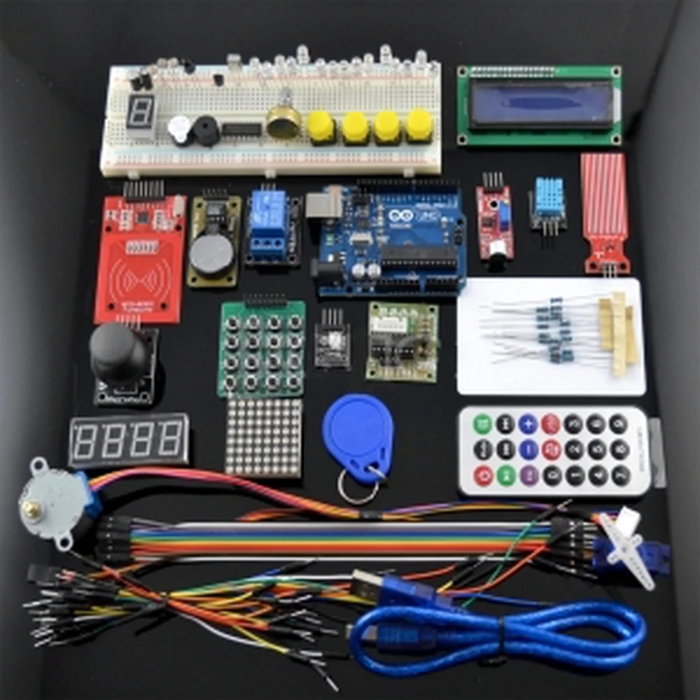 Arduino RFID startsæt med RTC DS1302 og LCD I2C - Inkl. kompatibel Arduino Uno