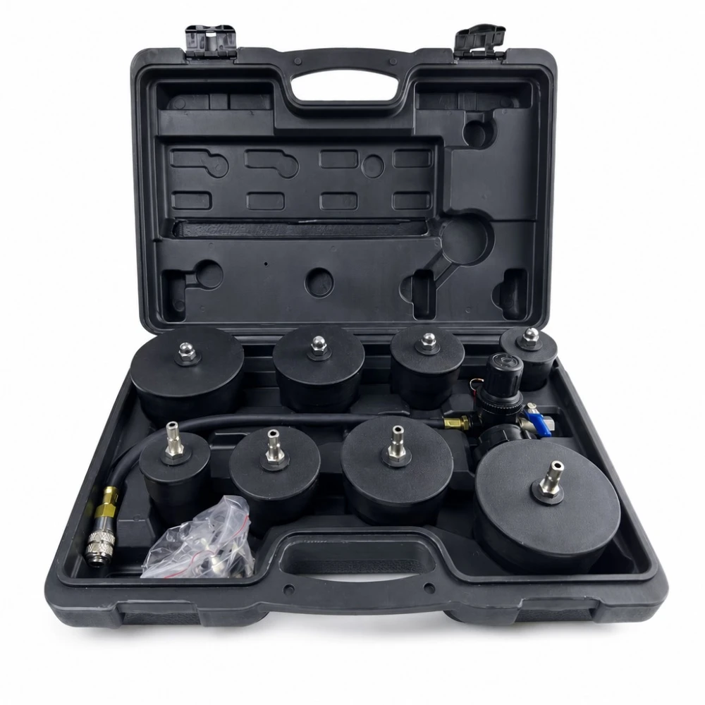 Turbokompresor Lækagetester Kit 9 Dele med Manometer Turbo Tryktest