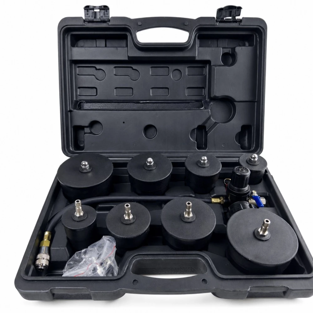 Turbokompresor Lækagetester Kit 9 Dele med Manometer Turbo Tryktest