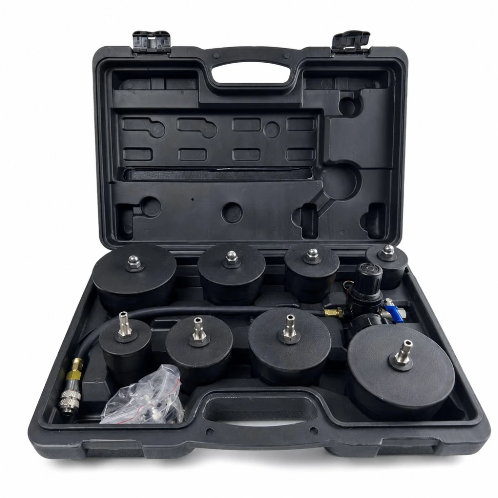 Turbokompresor Lækagetester Kit 9 Dele med Manometer Turbo Tryktest