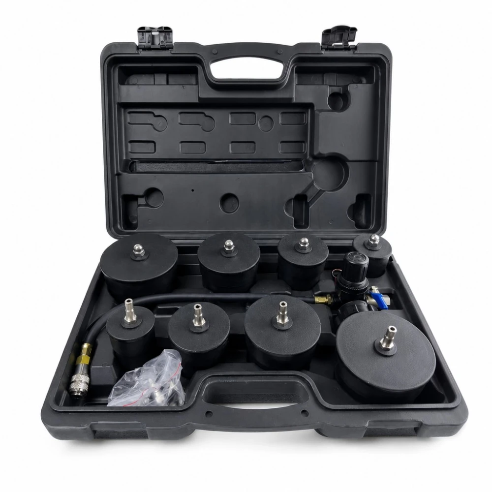 Turbokompresor Lækagetester Kit 9 Dele med Manometer Turbo Tryktest