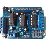 L293d Arduino Shield driver til styring og udvidelse af DC- og steppermotorer