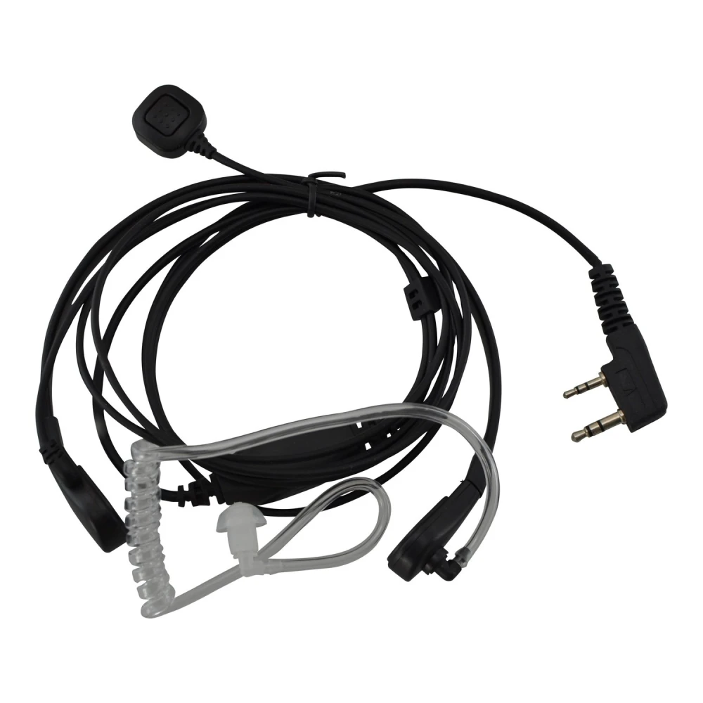 Laryngofon til Walkie Talkie Baofeng Dobbelt Pin med Velcro og PTT