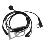 Laryngofon til Walkie Talkie Baofeng Dobbelt Pin med Velcro og PTT