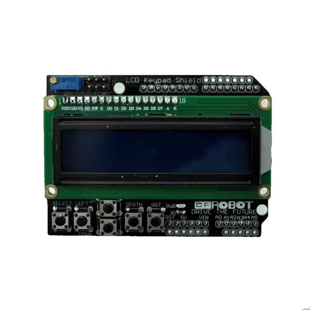 LCD Keypad Shield LCD1602 kompatibel med Arduino med integreret skærm og knapper