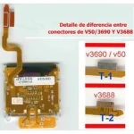 LCD Motorola V3688 med flexkabel til reparation og udskiftning