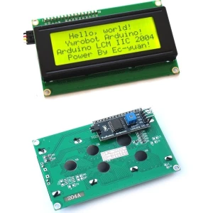 Grøn 20x4 LCD med Serial IIC/I2C til Arduino
