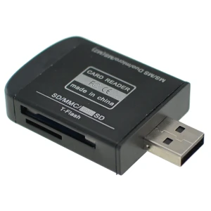 Alt-i-en USB 2.0 hukommelseskortlæser til Micro SD, MMC, SDHC, TF og M2