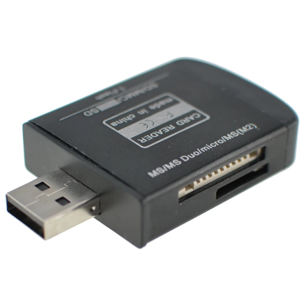 Alt-i-en USB 2.0 hukommelseskortlæser til Micro SD, MMC, SDHC, TF og M2