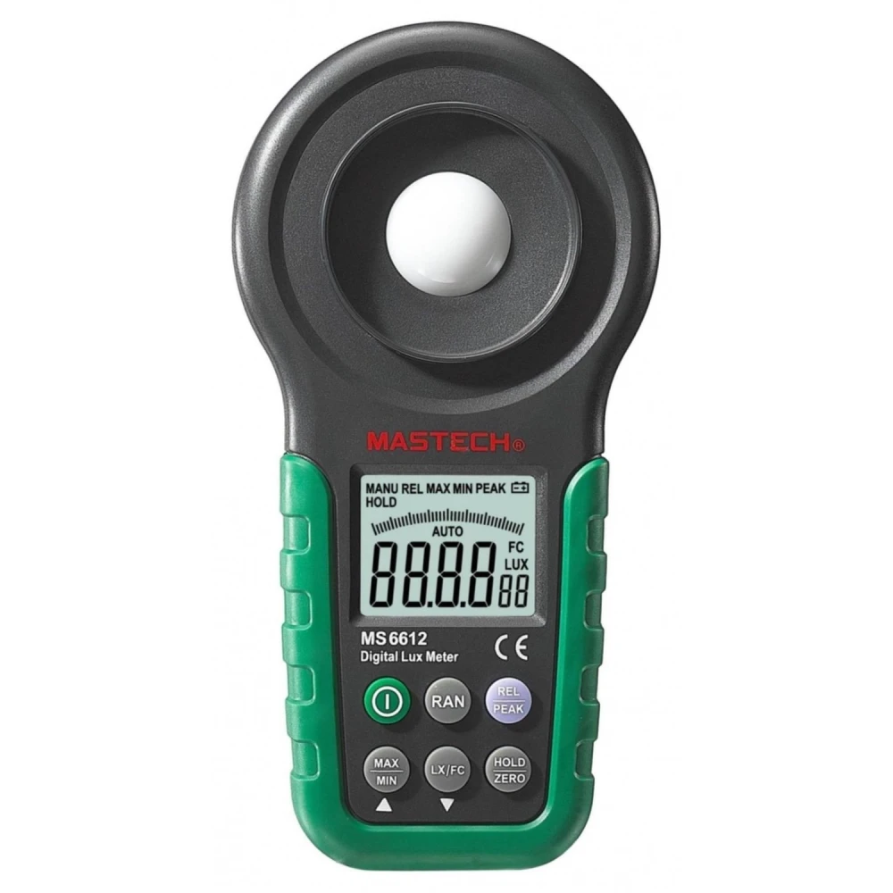Professionelt luxmeter Mastech MS6612 til præcis lysmåling