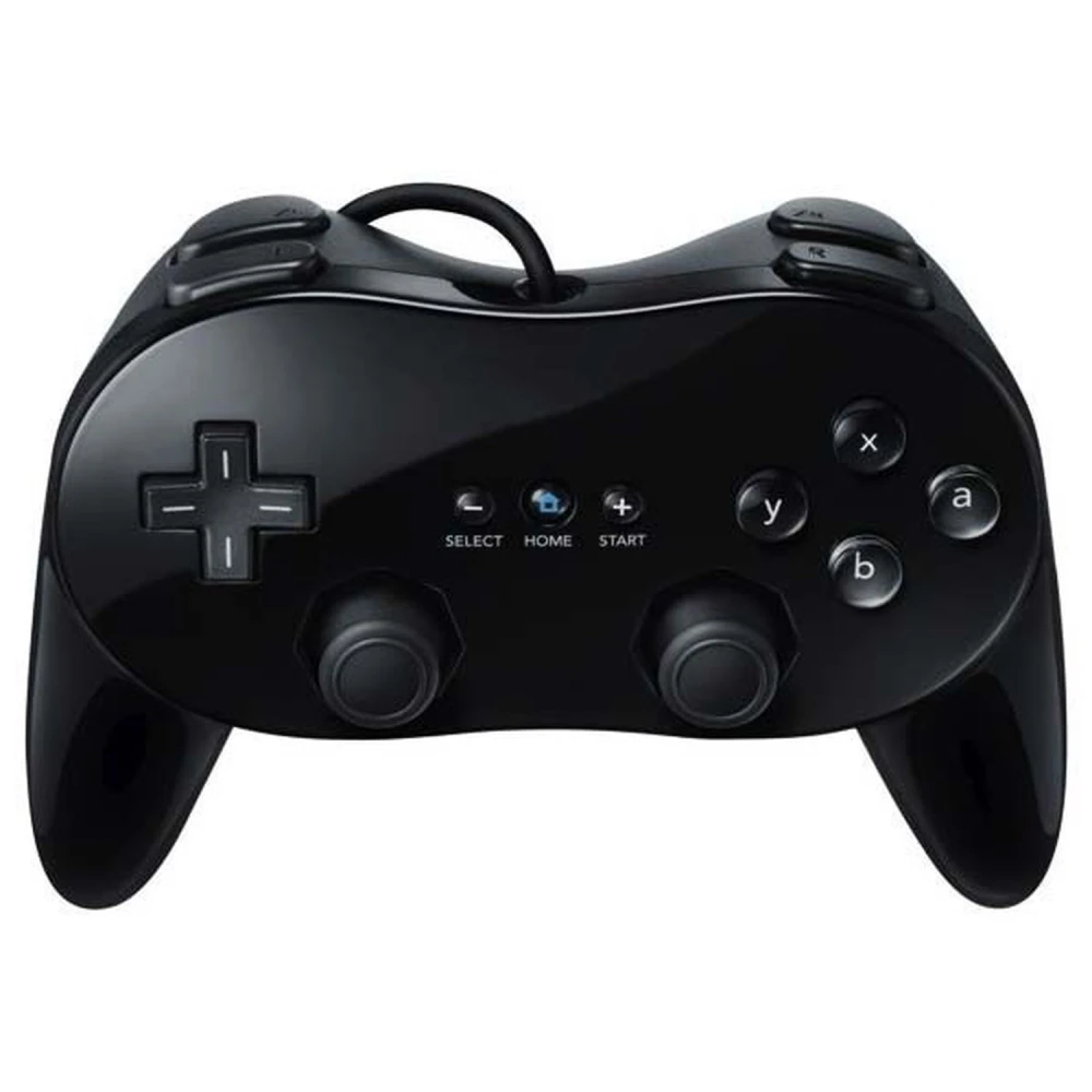 Klassisk Pro Wii-controller sort kompatibel til Nintendo Wii